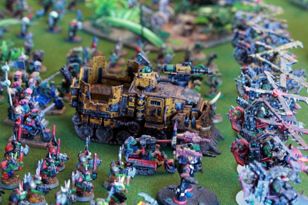 Battle Wagon formed the center point of Ork deployment. 